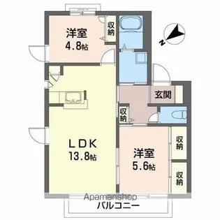 サン・エスポワールC【2階】の間取り