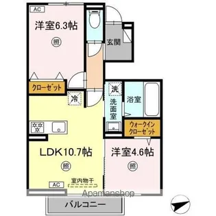 D−RESENA古川Ⅰ【101号室】の間取り