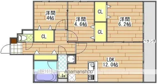 3LDKの間取り画像