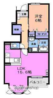 ピクシー・ラビット B【1階】の間取り