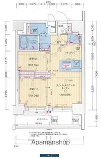 プレサンス名古屋ルーカス【12階】の間取り