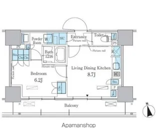 パークアクシス東陽町・親水公園【8階】の間取り