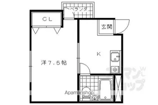 MPI’S京都山科【202号室】の間取り