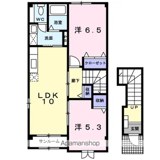フィオーレ.K B【2階】の間取り