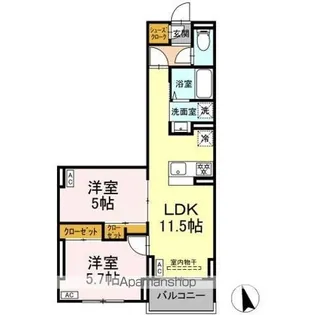 グラナーデ江戸川A【3階】の間取り
