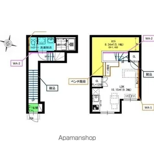 BLANC ROUGE(ブランルージュ)【2階】の間取り