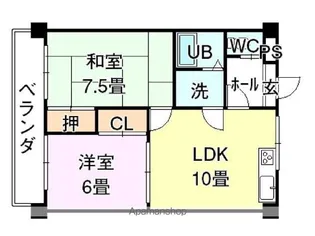 第7ゴトービル【605号室】の間取り