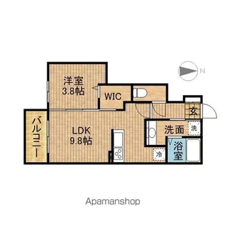 クレインⅡ【1階】の間取り