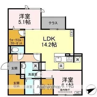D’S LIEN (ディーズリアン) C【1階】の間取り