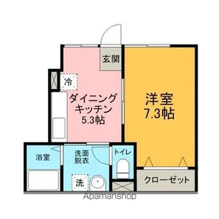 ドゥミマーレK【101号室】の間取り