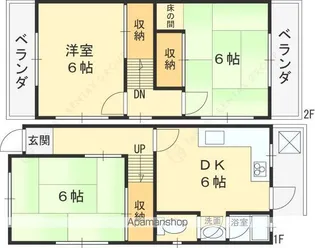 LI−RI 浜甲子園貸家【1号室】の間取り