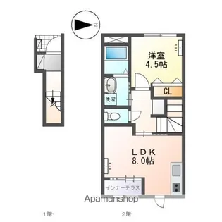 翠月荘 つむぎ【2階】の間取り