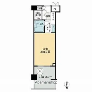 ユーロハイツ本町【8階】の間取り