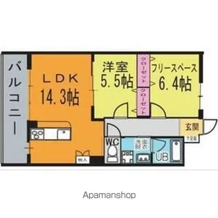 ペル・マアト【3階】の間取り