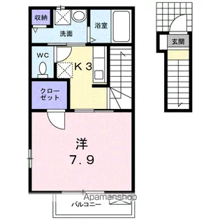ラフレシール【2階】の間取り