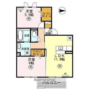 アクシス 善【2階】の間取り