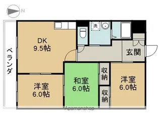 クイーンハイツ大治【3階】の間取り