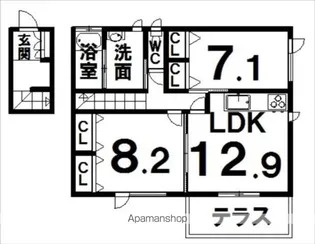 聖Sハウス【2階】の間取り