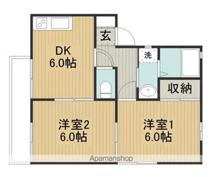 コーポリーブル【101号室】の間取り