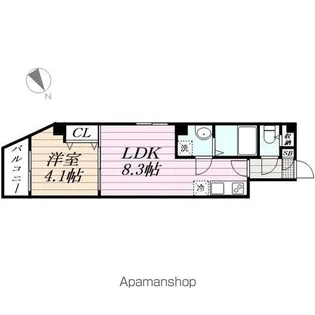 TOASTINA新宿【8階】の間取り