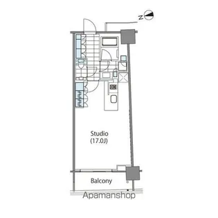 コンフォリア新宿イーストサイドタワー【7階】の間取り