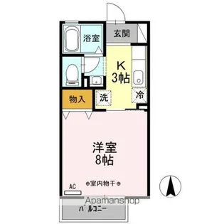 1Kの間取り画像