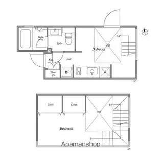 PASEO新宿三丁目Ⅱ【3階】の間取り