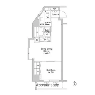 東京都新宿区北新宿1丁目【マンション】の間取り
