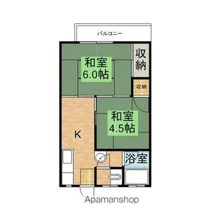 オリーブ羽倉崎【202号室】の間取り