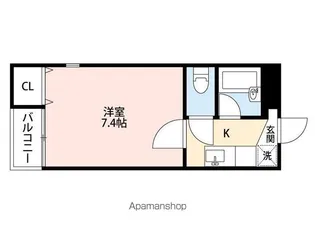 サングラッド黒髪【305号室】の間取り