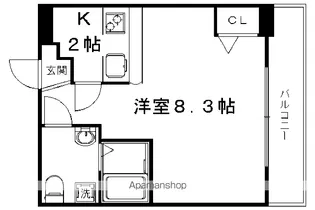グランドーリア西院【4-C号室】の間取り