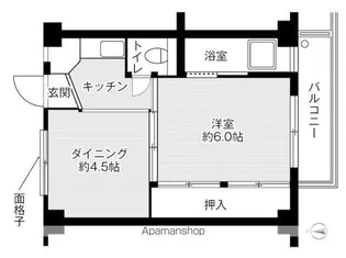 ビレッジハウス滝山1号棟【206号室】の間取り