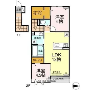 カーサ・フィオーレ中庄【2階】の間取り