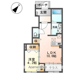 ボヌール ドラコ【1階】の間取り