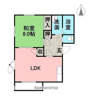 サンエクセルB棟【202号室】の間取り