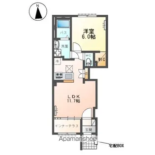 グランスタ エイアール【1階】の間取り