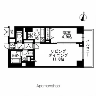 パークフラッツ学芸大学【3階】の間取り