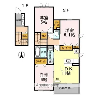 アリエット【2階】の間取り