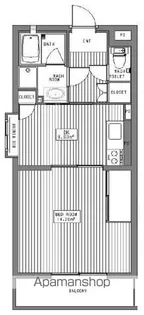 リッツ東静岡【4階】の間取り