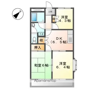 エクセレンス東野【3階】の間取り