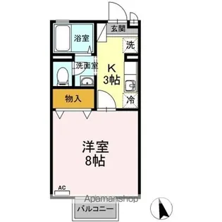 フローラルセキ【1階】の間取り