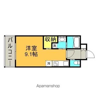 ウインステージ天神南.【6階】の間取り