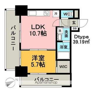 RJRプレシア吉塚駅前【2階】の間取り