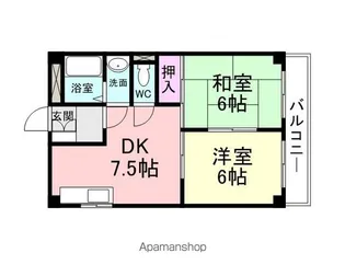 パレス武庫【302号室】の間取り