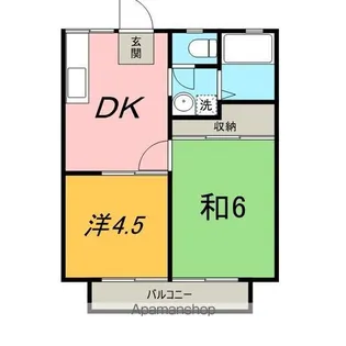 パナハイツ大谷B【203号室】の間取り