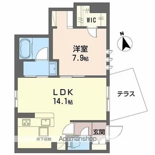 シャーメゾン堂ヶ芝【1階】の間取り