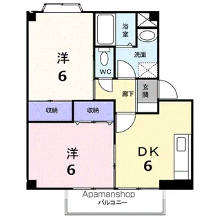 埼玉県深谷市原郷【アパート】の間取り