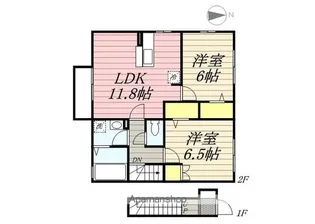 カスターノAB【2階】の間取り
