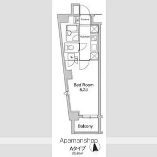 プラウドフラット代々木上原【4階】の間取り