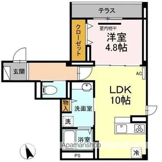 ルシエル恵比寿南【1階】の間取り
